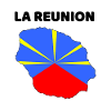 Reunion Island Map and Flag - Gift