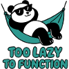 Chill Panda with sunglasses and hammock