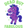 Buntes Einhorn mit Spruch