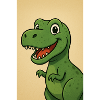 Playful Dinosaur Caricature Design