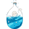 Whimsical Water Bottle Character Design