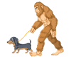 Bigfoot Walking Dachshund Tee