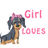 Girl Loves Dachshunds Tee