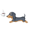 T-shirt Café Et Teckels
