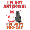 Humorous Pro-Cat Opposite Social T-Shirt