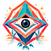 Futuristic Eye in Geometric Nexus