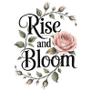 Elegantes Blumenshirt mit Rose