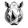 Stylish Rhino Illustration