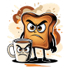 Angry toasts and coffee cup design