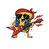 Rocker Biscuit with Electric Gitarra