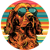 Casual dog with sunglasses
