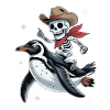 Cuddly Penguin with Skull Rider