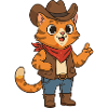 Wild West Cat Cowboy Design