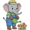 Whimsical Elephant Gardening Design
