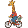 Whimsical Giraffe Rider Design