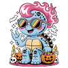 Punk Rocker Halloween Turtle with Sunglasses