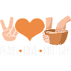 Peace Love Ceramic Art Fans