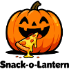 Pumpkin with Pizza Slice Halloween Design