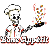 Skull Chef with Candy Snake Design