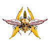 Angel with skull and wings