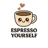 Niedliche Kaffee-Liebe-Illustration