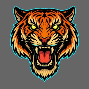 Neon Tiger Head Graphic Tee