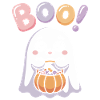 Kawaii Ghost Boo Mignon Motif D’halloween