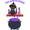 Cute witch cat with magic potion