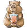Sød Anime Capybara Bubble Tea Boba Te