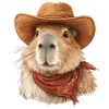 Chapeau de cow-boy Cool Capybara