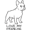 J’adore mon motif de dessin au trait française