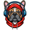 Cool French Bulldog with Hoodie