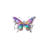 Bunter Schmetterling mit Wasserfarben-Effekt