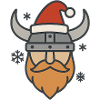 Vikings with Santa hats