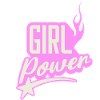 Girl Power suiker roze vlammend grafisch ontwerp
