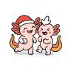 Axolotl Snowball Fight Winter