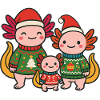 Axolotl Family Christmas