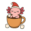 Axolotl Hot Chocolate Christmas