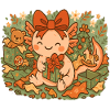Axolotl Christmas with gifts