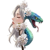 Mystical Woman with Snake Motif