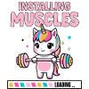 Einhorn Motivierendes Bodybuilding