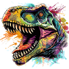 Conception d’art au néon Dino
