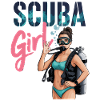 Scuba Girl Diving Design