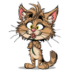 Cute cat with flower