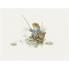 Charming Frog Fisherman Illustration