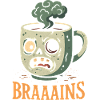 Coffee mug with zombie face