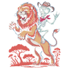 Lion Knight with Skull and Saddle
