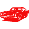 Retro Sports Car Silhouette Design
