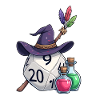 Magical D20 with Hat & Wand – Fantasy