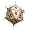 D11 Cube – Blueprint Cartoon Design